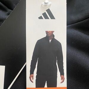 adidas Black Lightweight Half-Zip Pullover Jacket